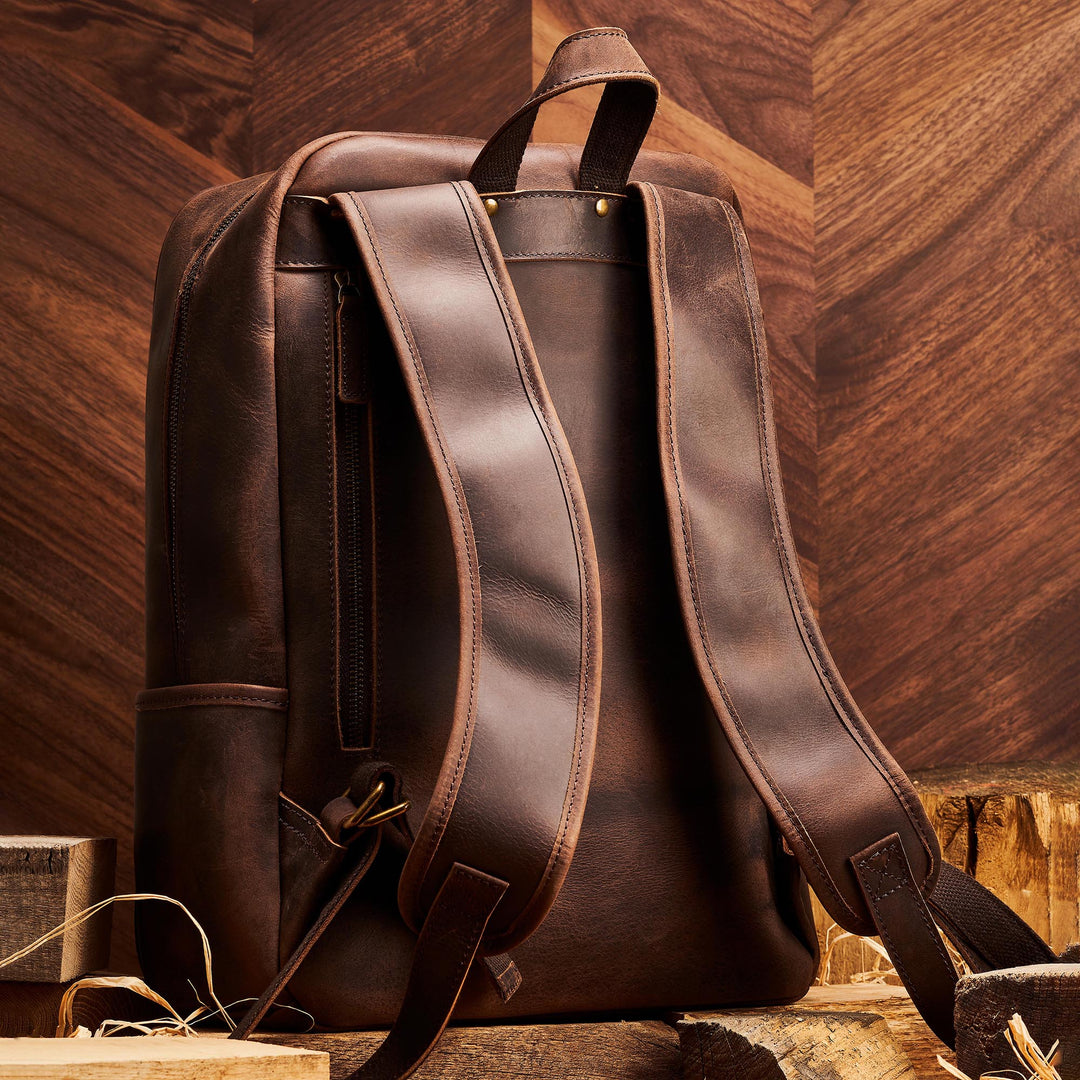 buy leather backpack uk Personalised Leather Rucksack with Laptop, Tablet and Phone Storage – Cotswold Wears