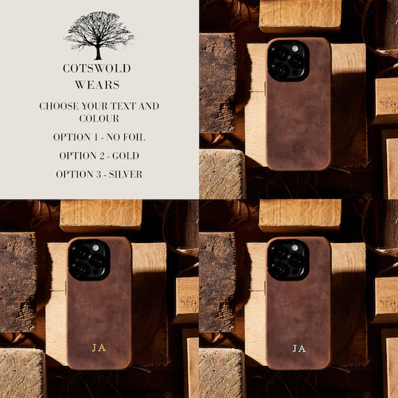 Personalised Genuine Leather iPhone 14 & 14 Pro Case